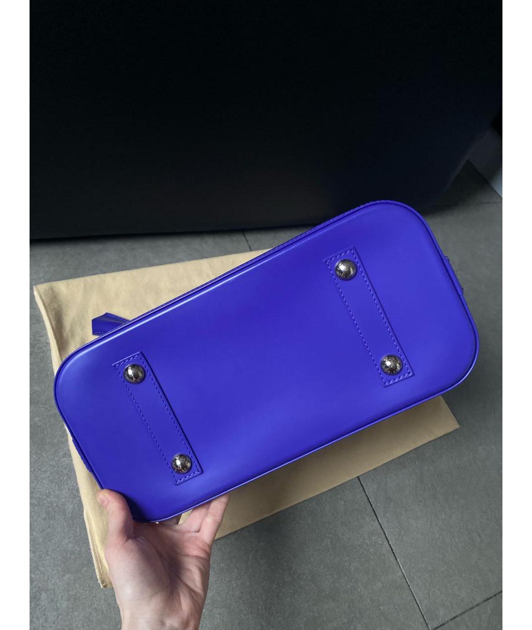 LOUIS VUITTON PRE-OWNED Фиолетовая кожаная сумка с короткими ручками, фото 5