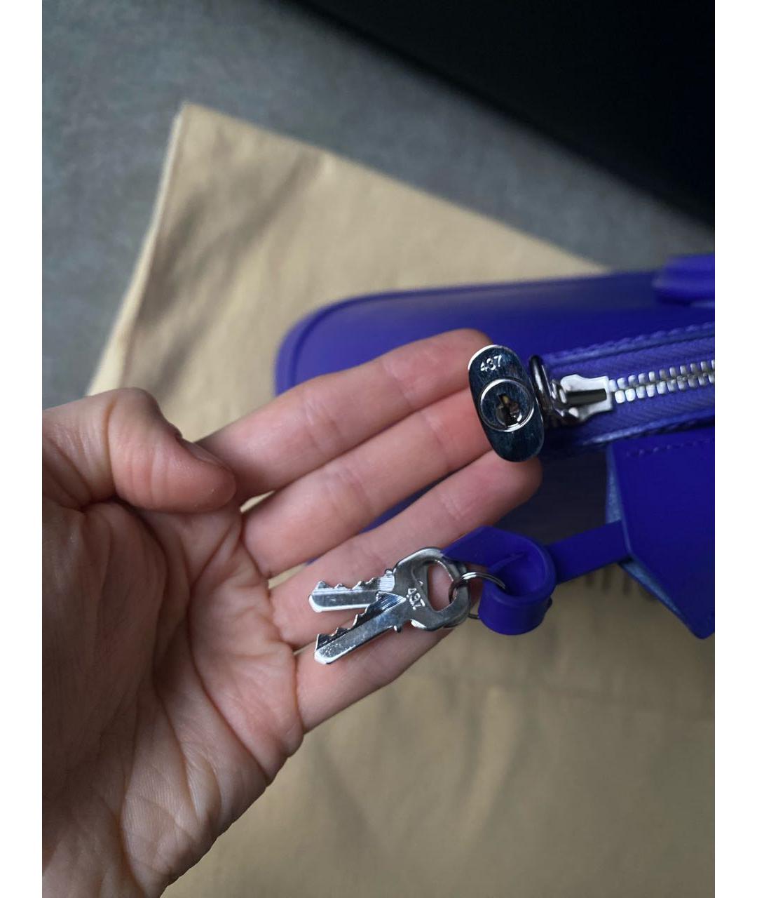 LOUIS VUITTON PRE-OWNED Фиолетовая кожаная сумка с короткими ручками, фото 7