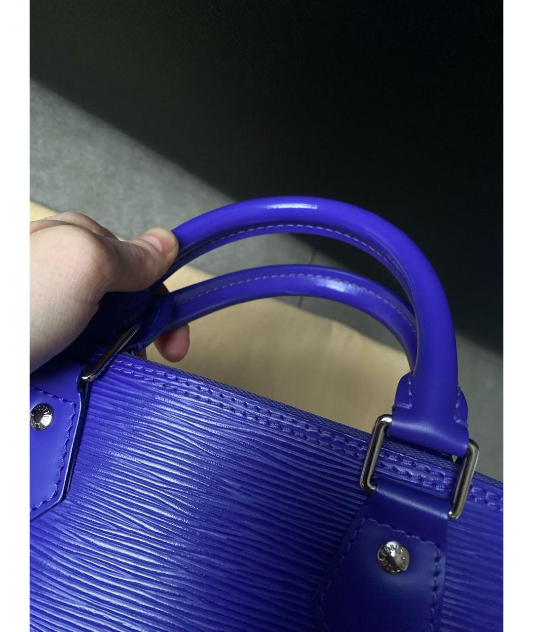LOUIS VUITTON PRE-OWNED Фиолетовая кожаная сумка с короткими ручками, фото 8