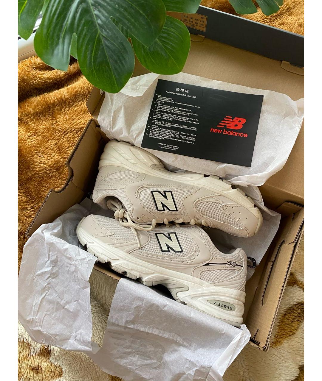 NEW BALANCE Бежевые кроссовки, фото 2