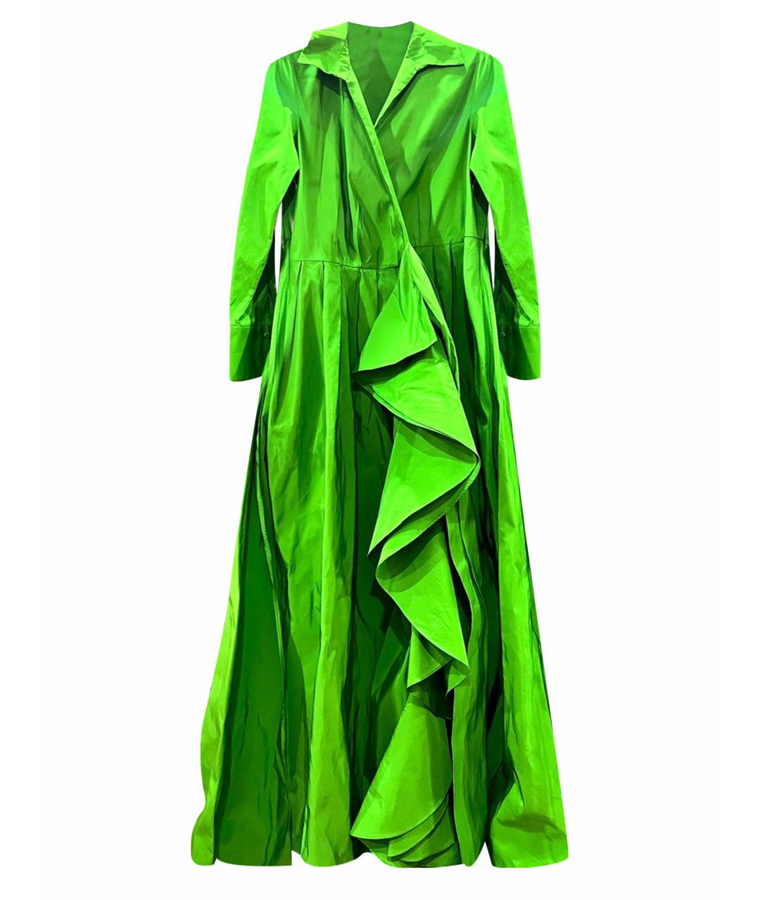 CAROLINA HERRERA Зеленые полиэстеровое вечернее платье, фото 1