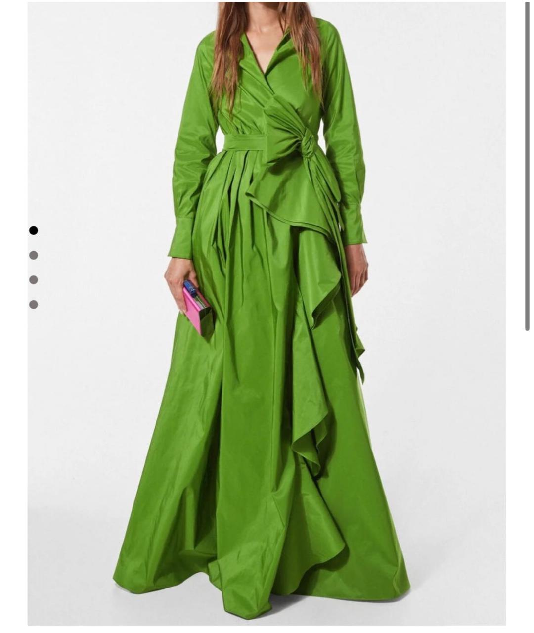 CAROLINA HERRERA Зеленые полиэстеровое вечернее платье, фото 8