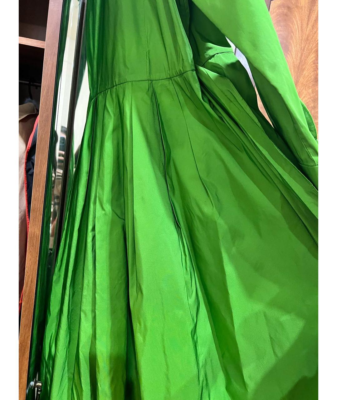 CAROLINA HERRERA Зеленые полиэстеровое вечернее платье, фото 6