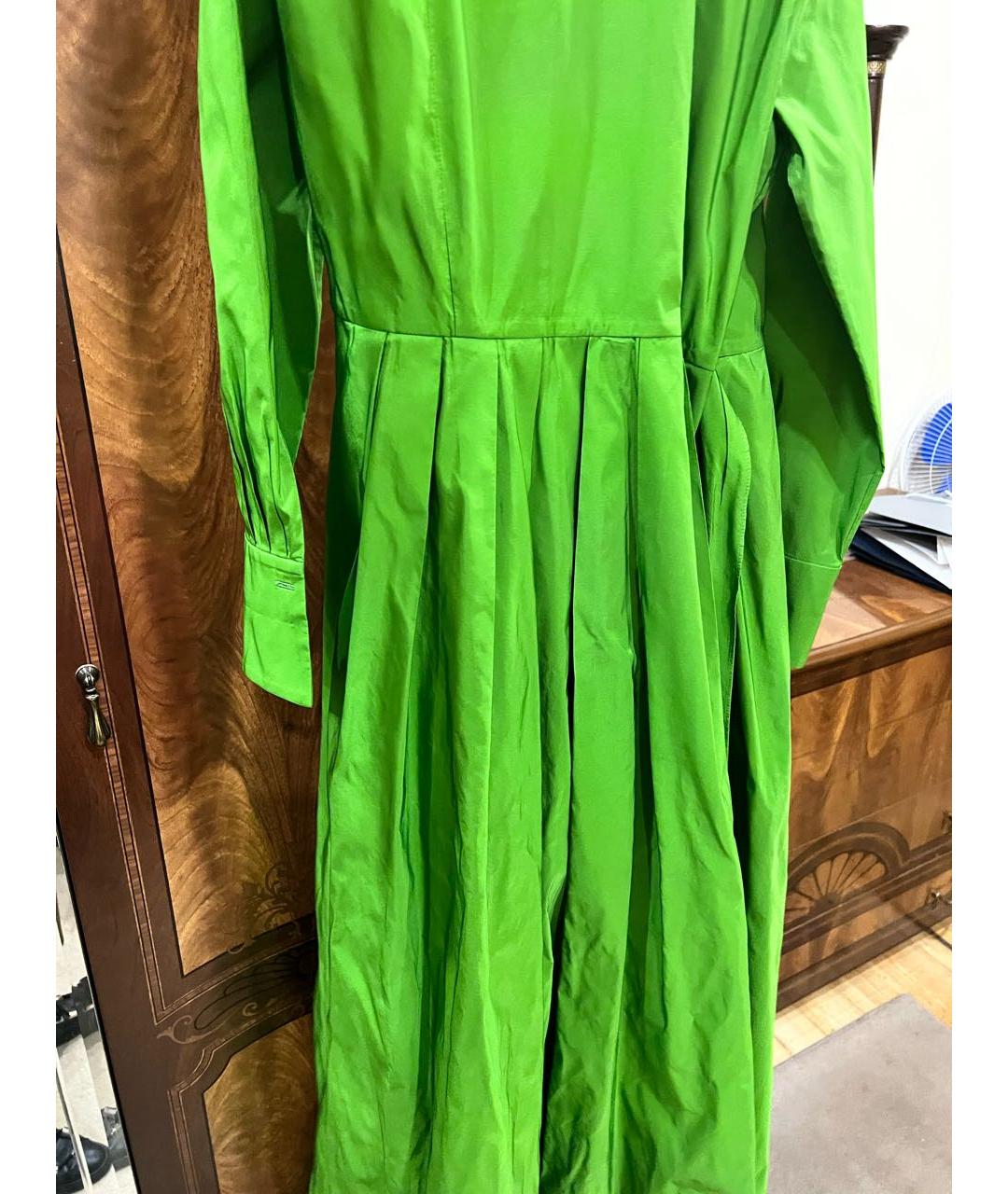 CAROLINA HERRERA Зеленые полиэстеровое вечернее платье, фото 7