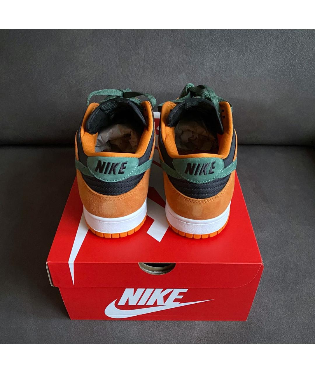 NIKE Оранжевое замшевые низкие кроссовки / кеды, фото 3