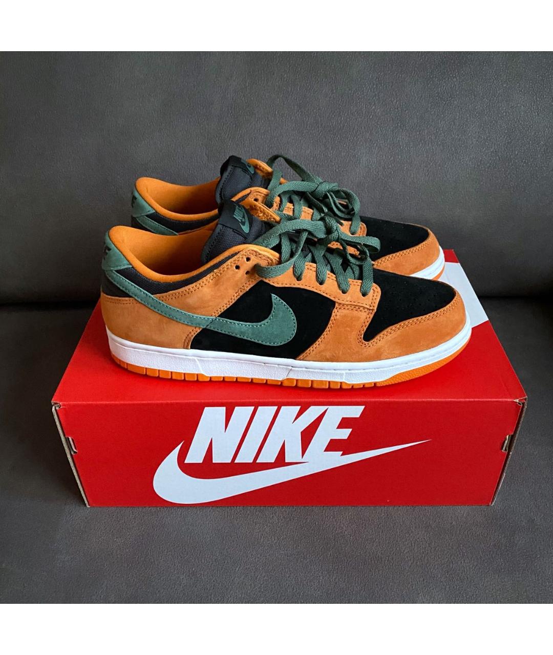 NIKE Оранжевое замшевые низкие кроссовки / кеды, фото 4