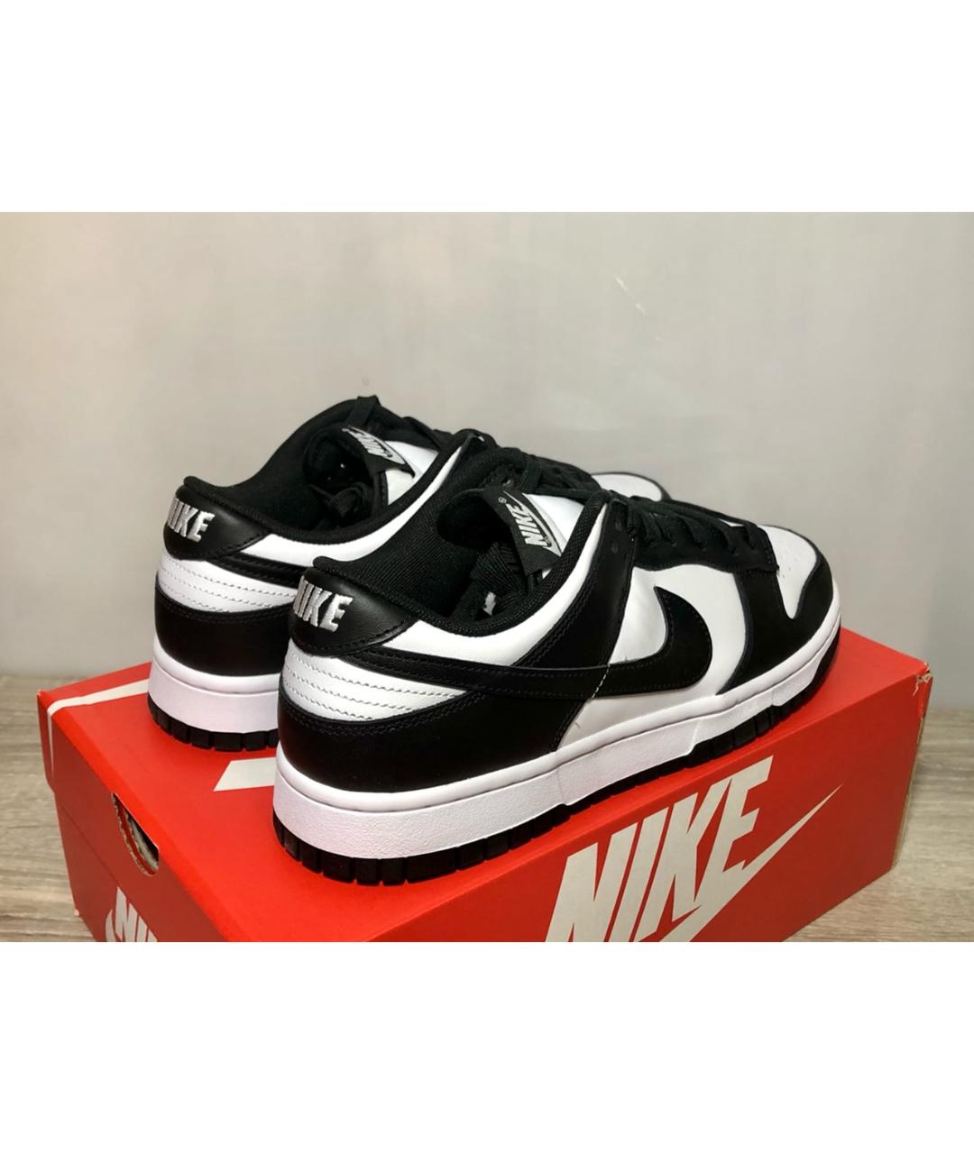 NIKE Черные кожаные низкие кроссовки / кеды, фото 4