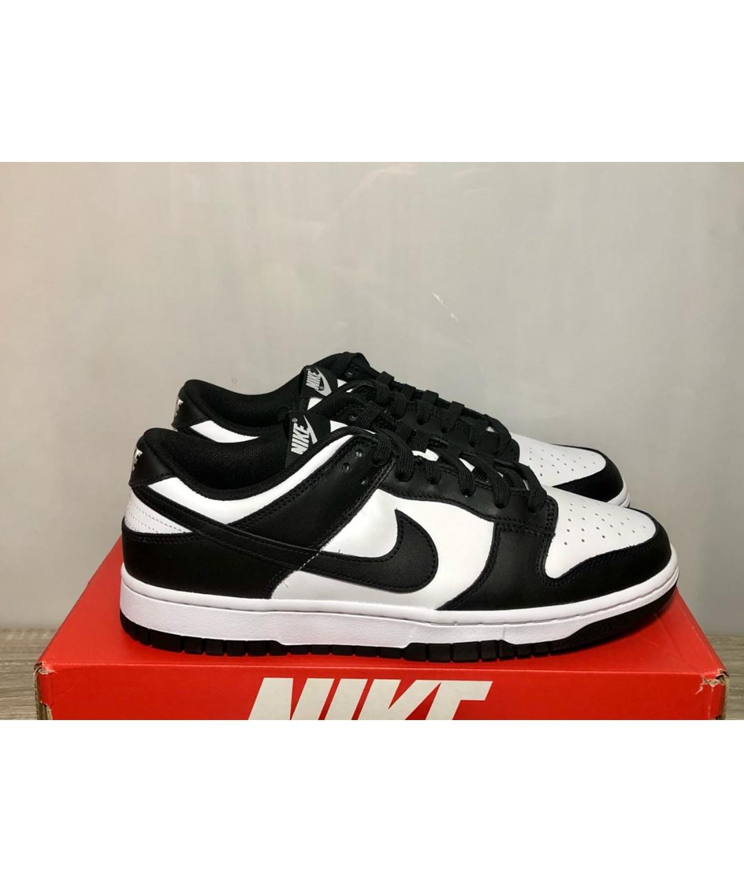 NIKE Черные кожаные низкие кроссовки / кеды, фото 7