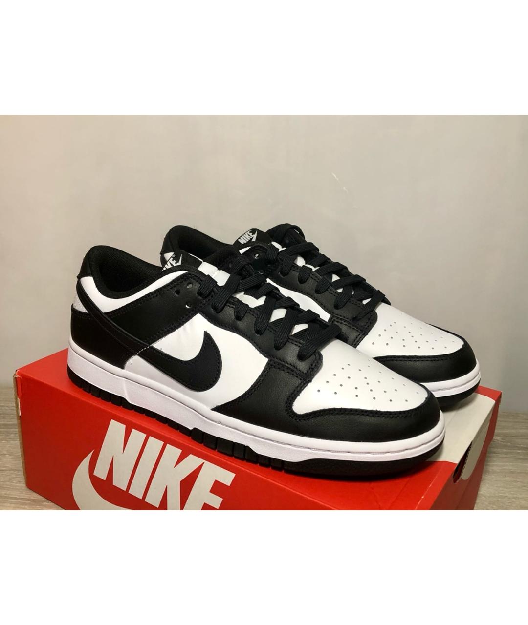 NIKE Черные кожаные низкие кроссовки / кеды, фото 2