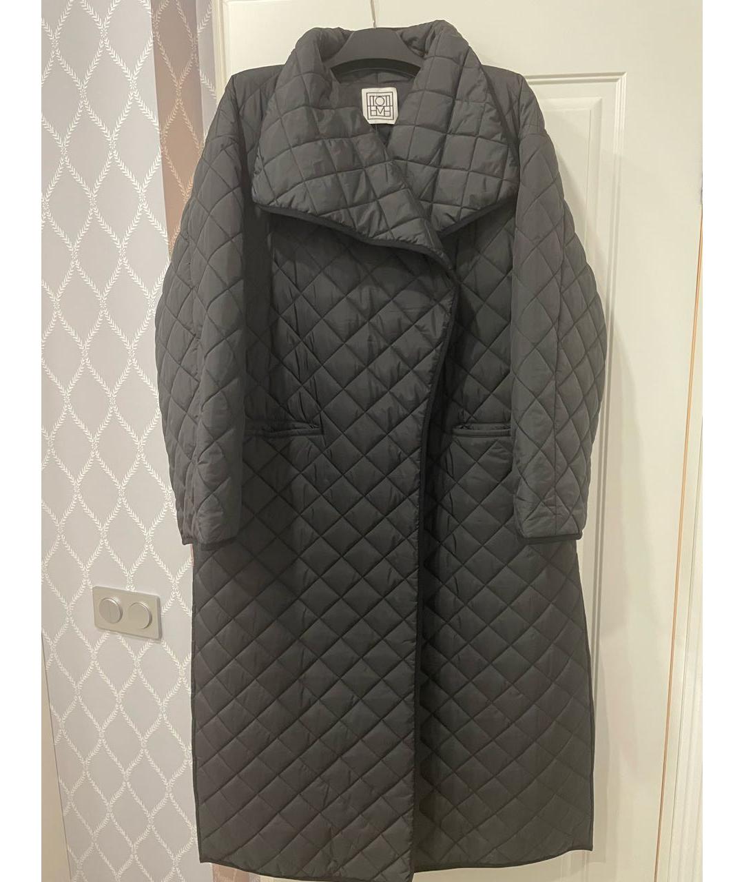 TOTEME Черное полиэстеровое пальто, фото 2