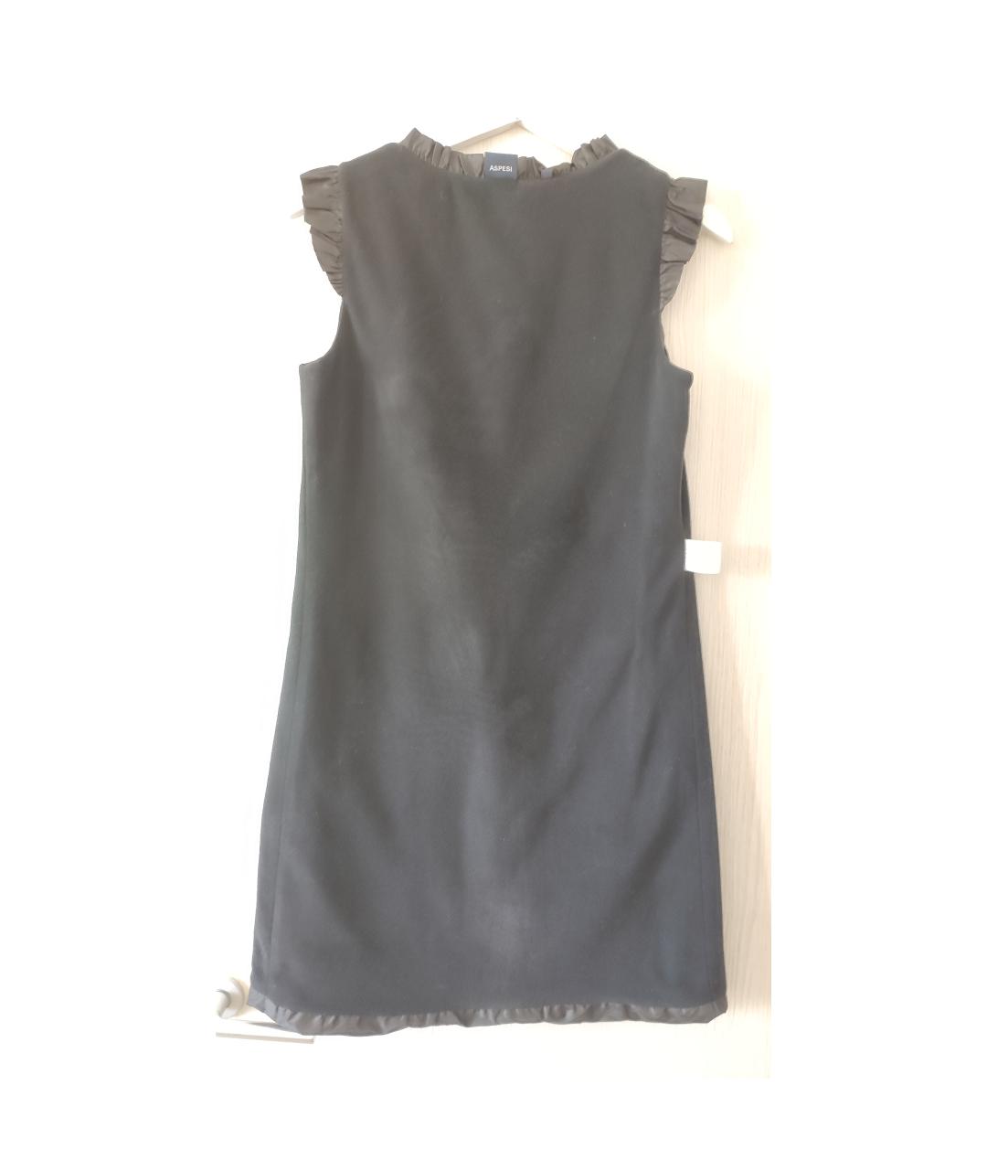 ASPESI Черное шелковое платье, фото 5
