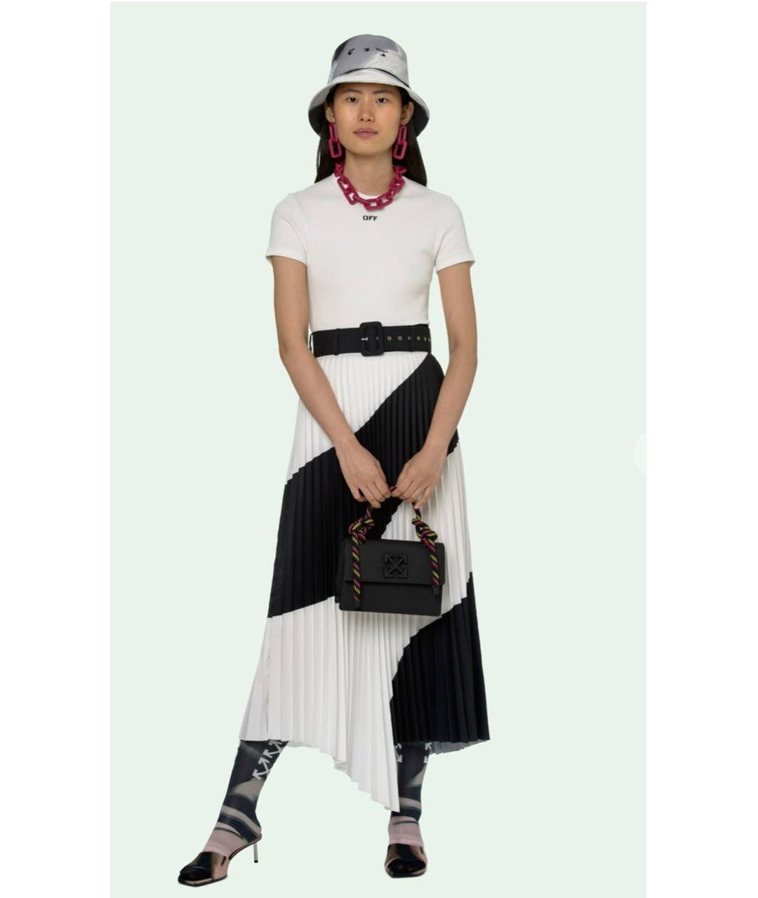 OFF-WHITE Черная кожаная сумка через плечо, фото 8