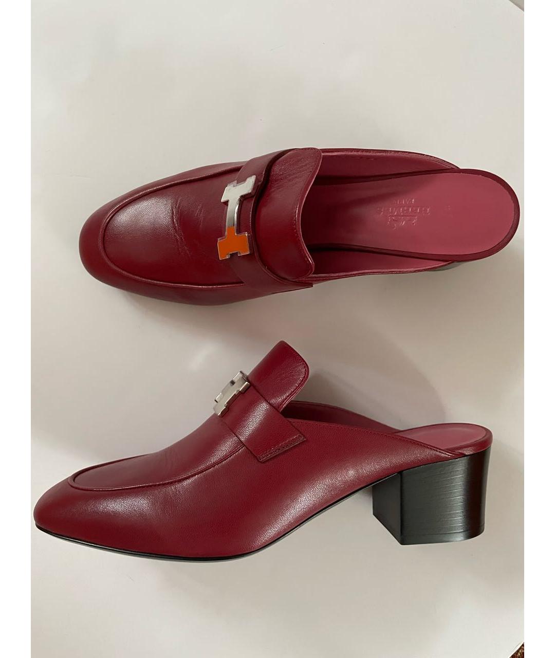 HERMES Кожаные сабо, фото 7