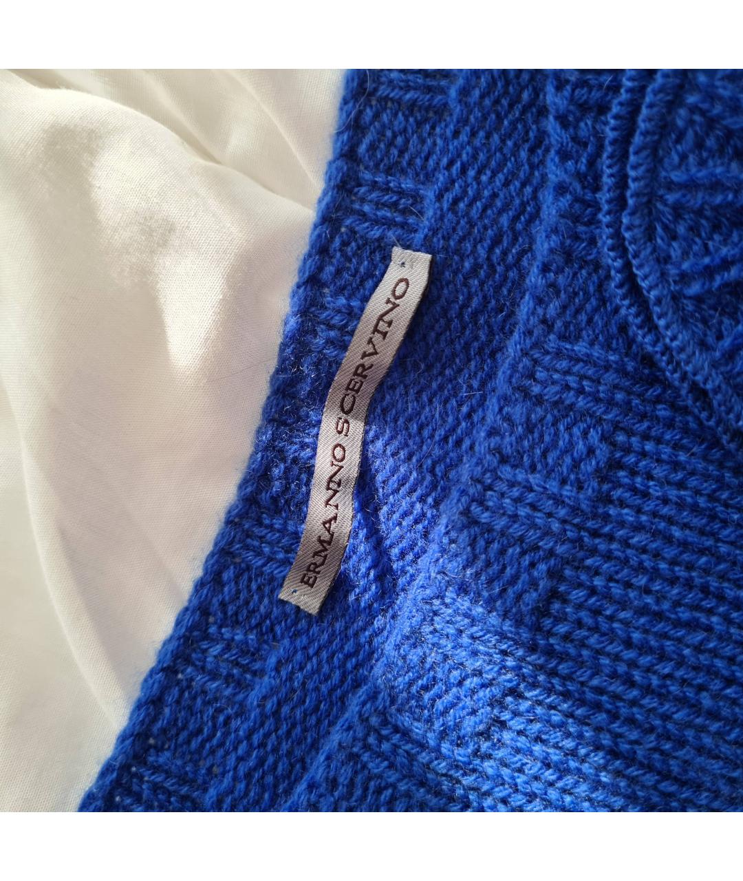 ERMANNO SCERVINO Синий кашемировый джемпер / свитер, фото 4
