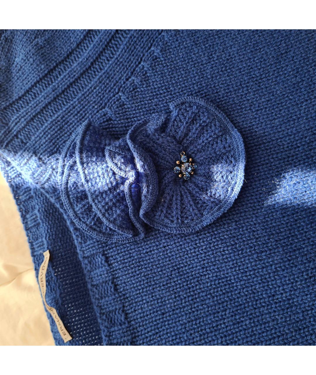 ERMANNO SCERVINO Синий кашемировый джемпер / свитер, фото 3