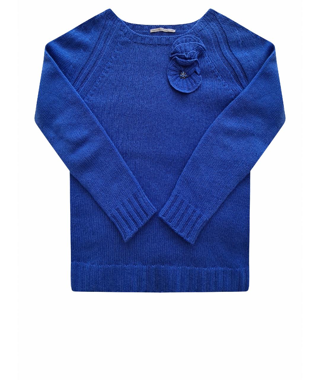 ERMANNO SCERVINO Синий кашемировый джемпер / свитер, фото 1