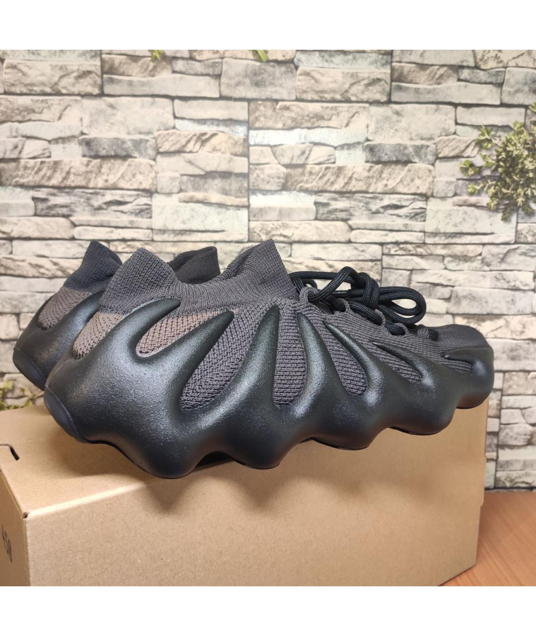 ADIDAS YEEZY Черные текстильные низкие кроссовки / кеды, фото 6