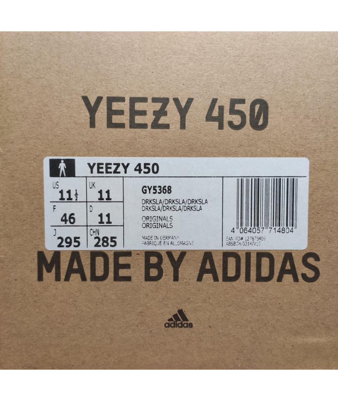 ADIDAS YEEZY Черные текстильные низкие кроссовки / кеды, фото 8