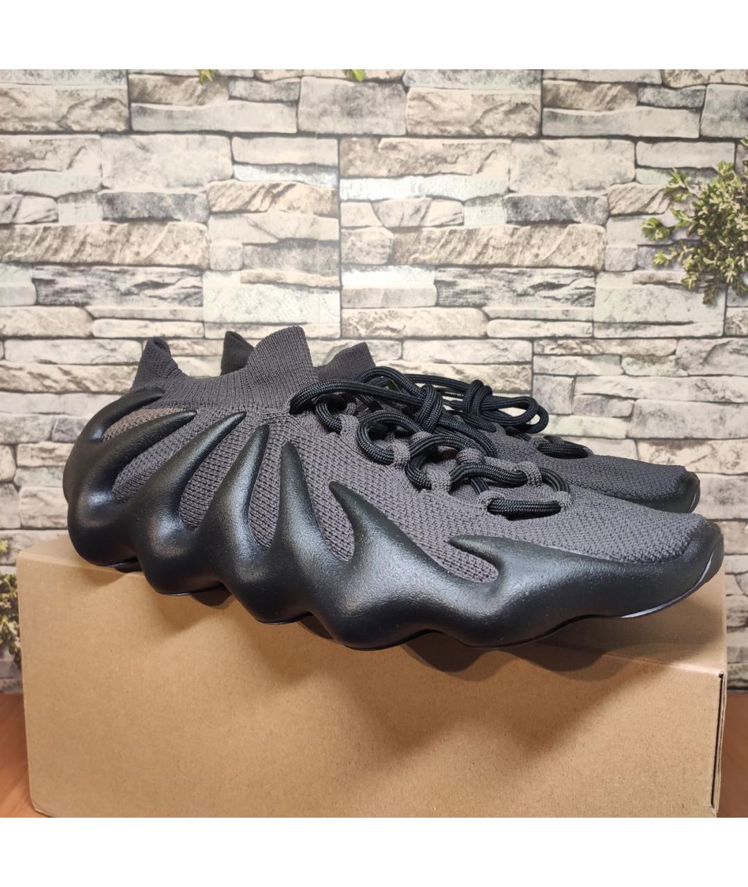 ADIDAS YEEZY Черные текстильные низкие кроссовки / кеды, фото 3