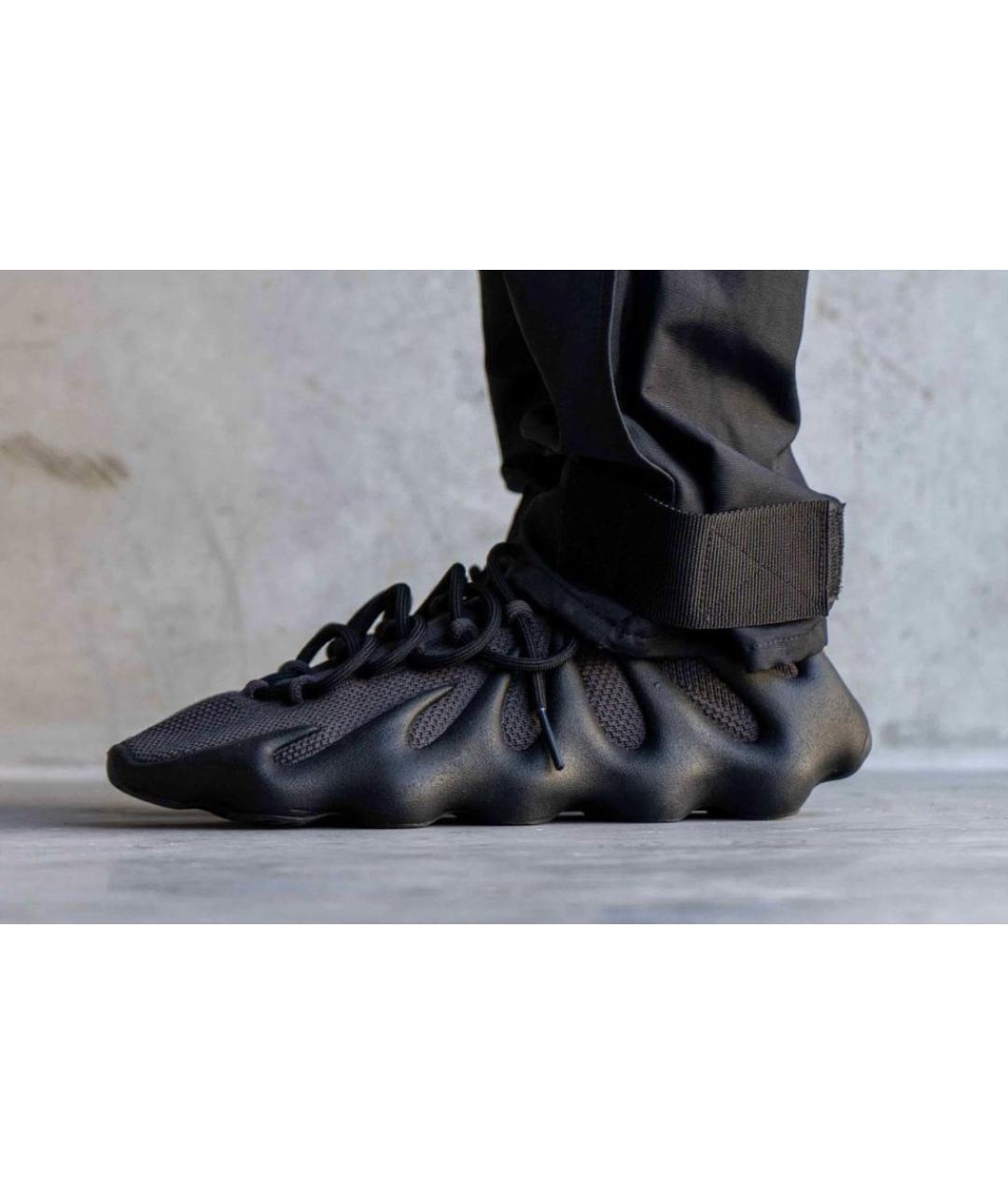 ADIDAS YEEZY Черные текстильные низкие кроссовки / кеды, фото 9