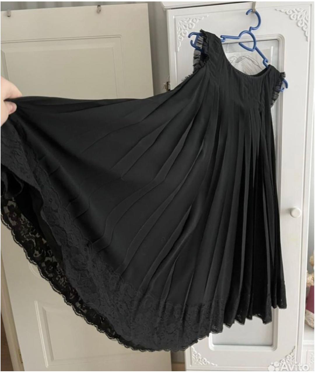 DIANE VON FURSTENBERG Черное полиэстеровое платье, фото 6