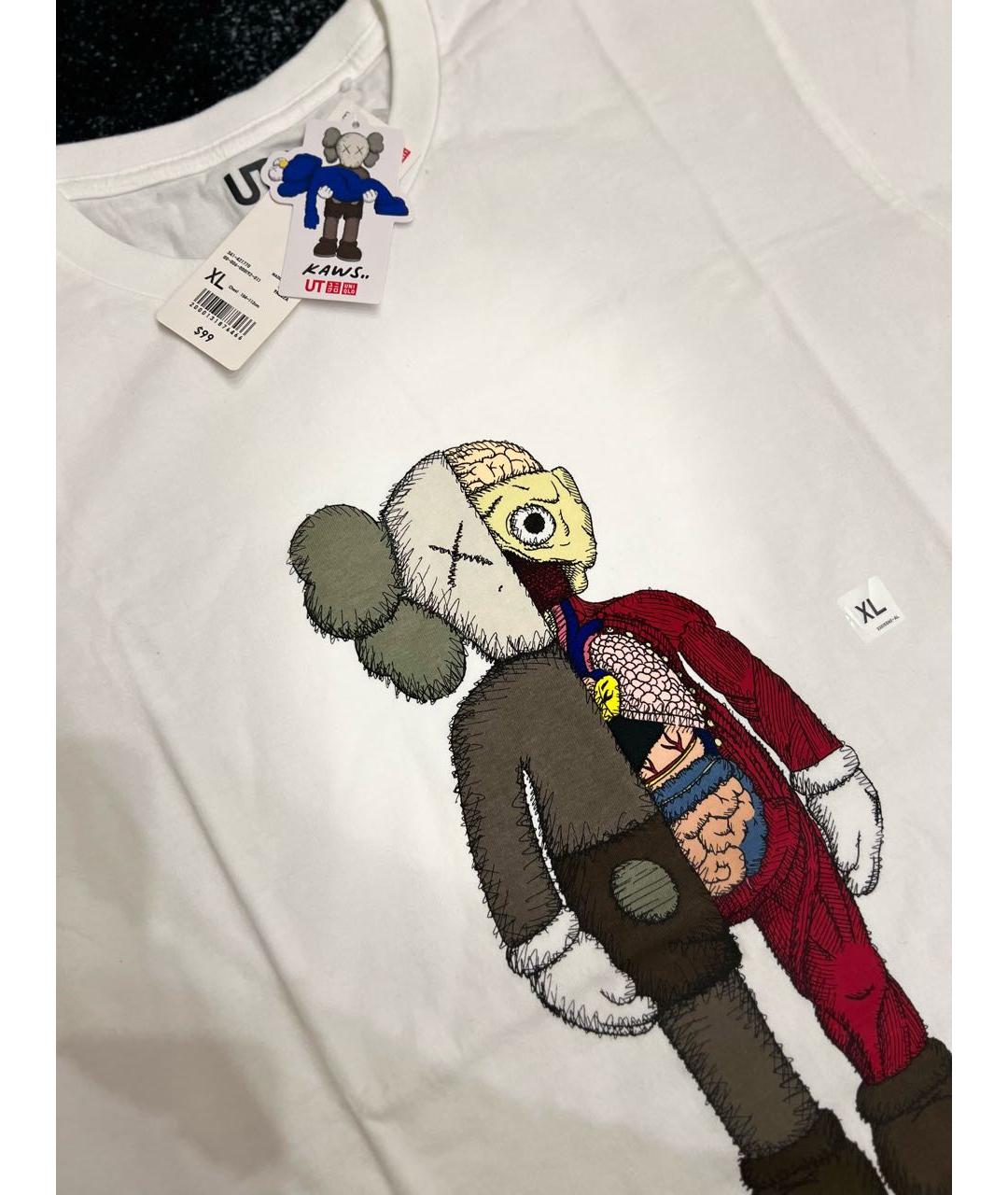 KAWS Белая хлопковая футболка, фото 3