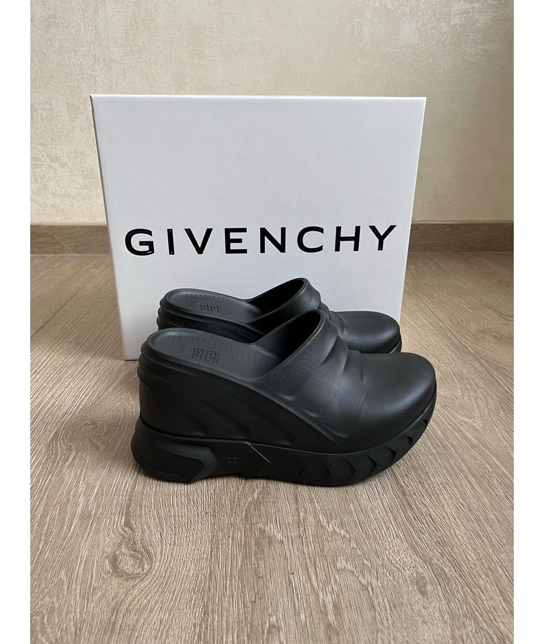 GIVENCHY Черные резиновые мюли, фото 2