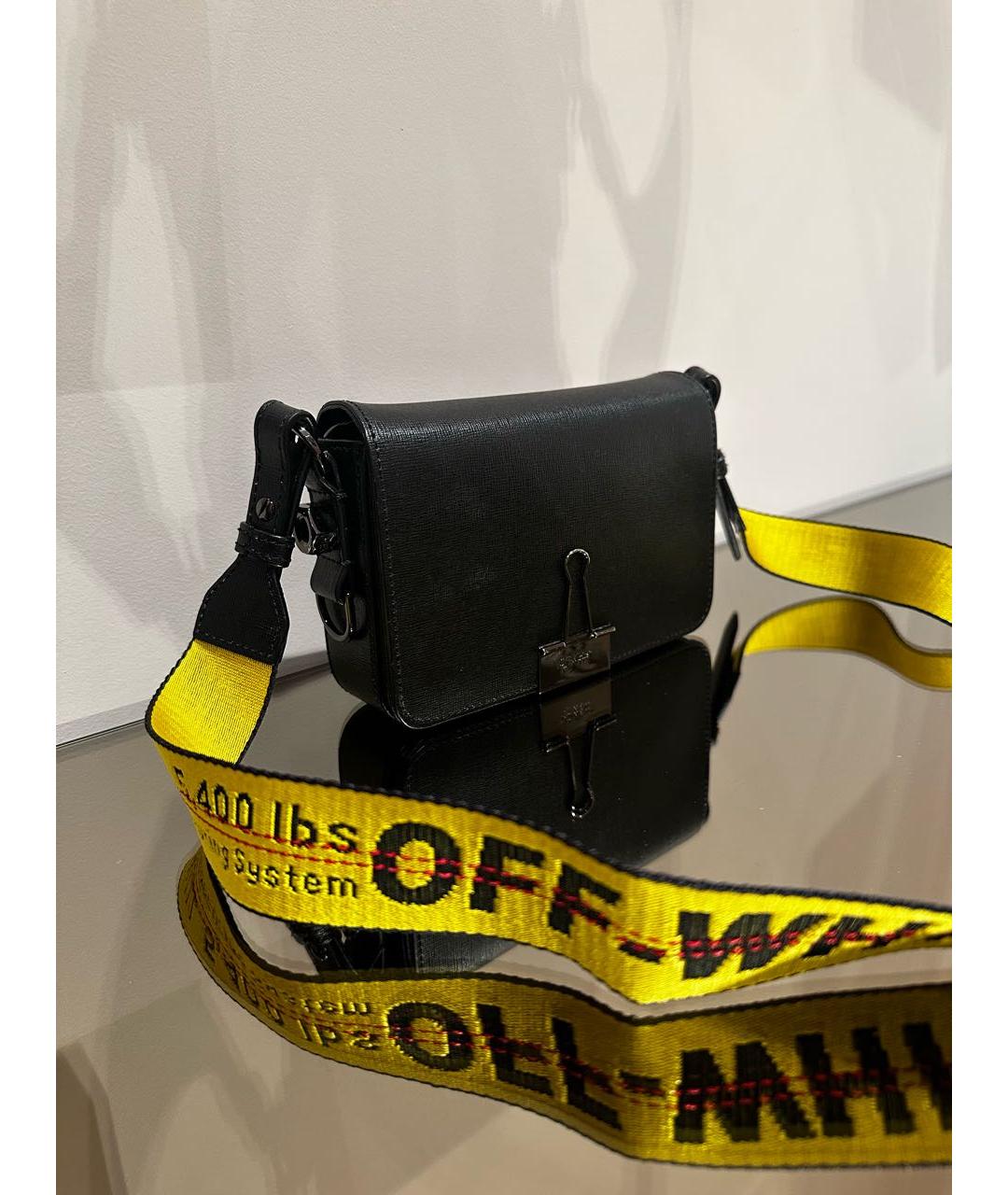 OFF-WHITE Черная сумка через плечо из искусственной кожи, фото 2
