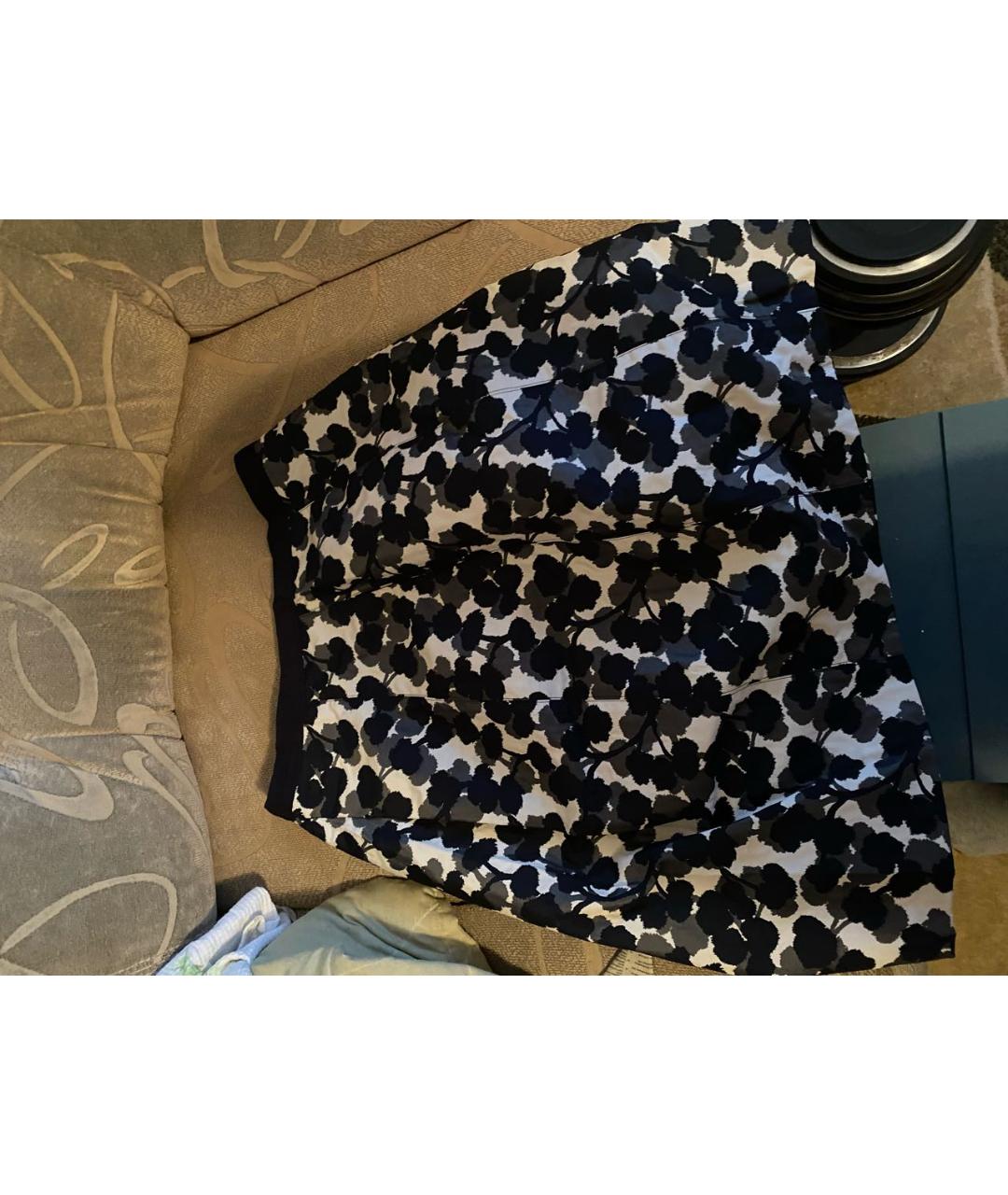 WEEKEND MAX MARA Темно-синяя полиэстеровая юбка миди, фото 5