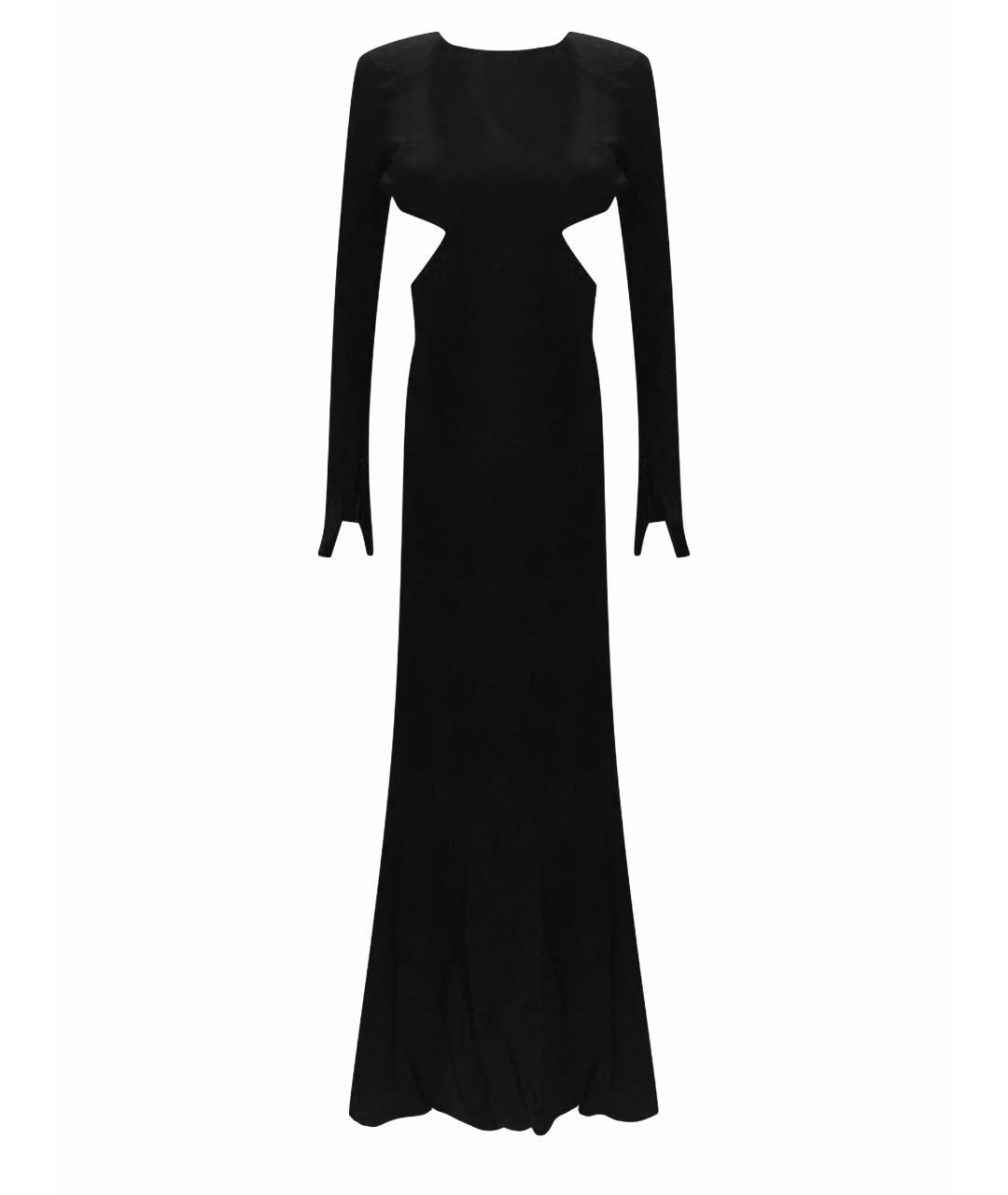 JO NO FUI Черное вискозное вечернее платье, фото 1