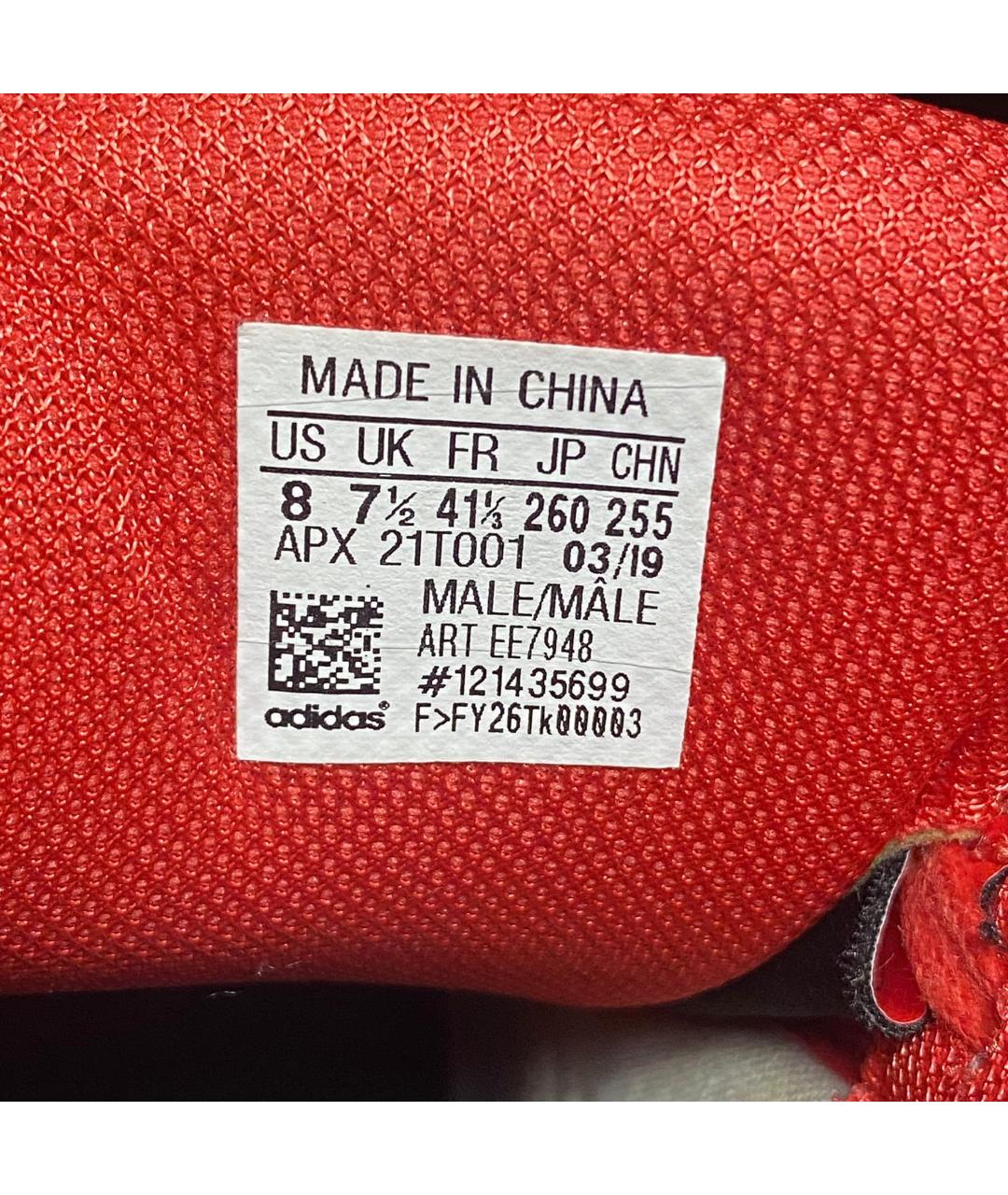 ADIDAS X RAF SIMONS Красные текстильные низкие кроссовки / кеды, фото 6