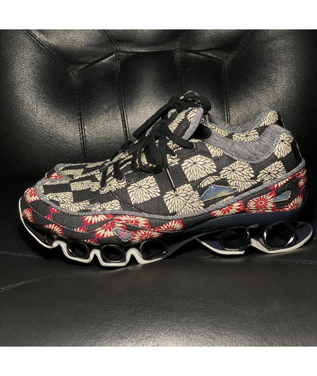 ADIDAS X RAF SIMONS Черные текстильные низкие кроссовки / кеды, фото 3