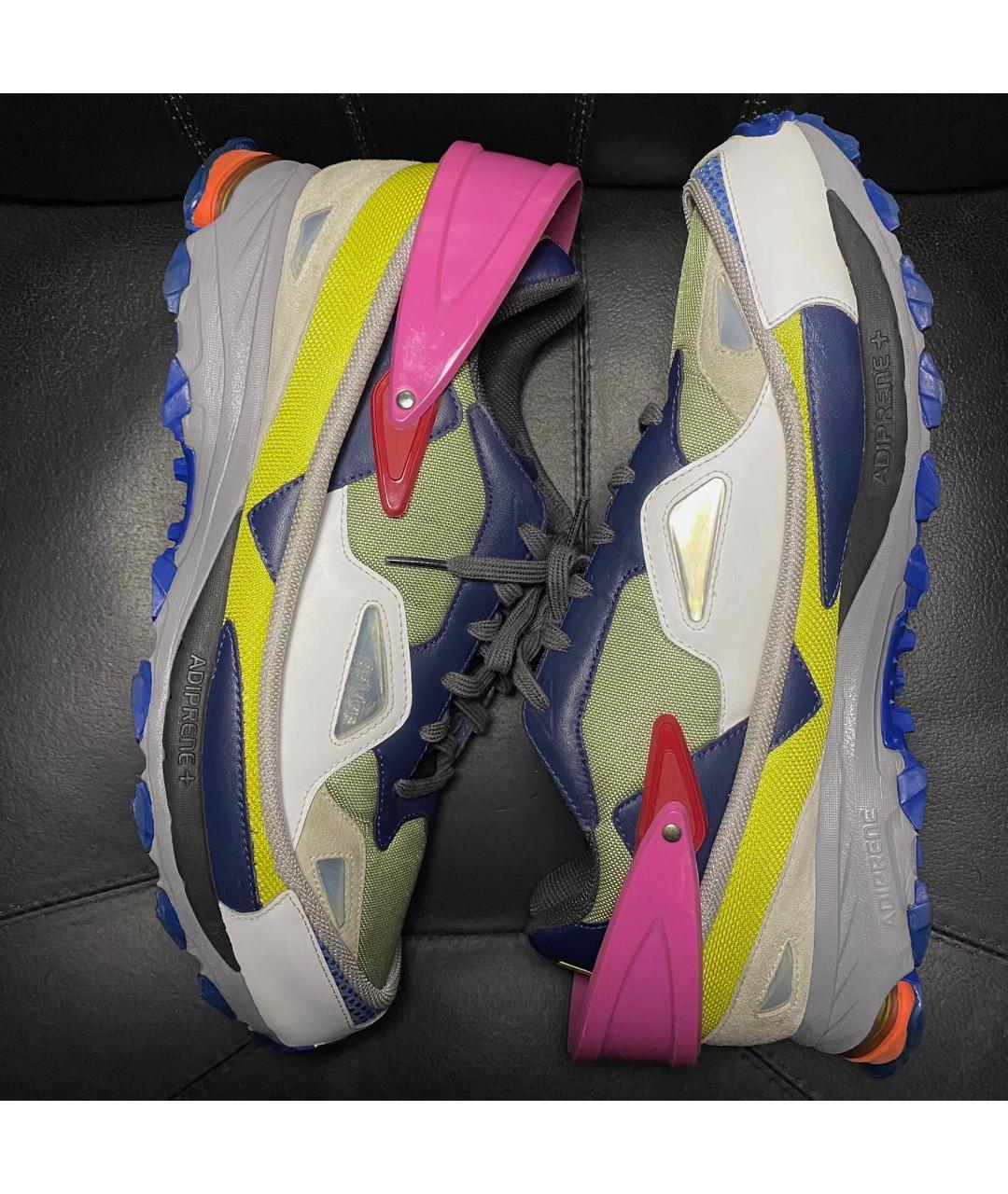 ADIDAS X RAF SIMONS Салатовые текстильные низкие кроссовки / кеды, фото 4