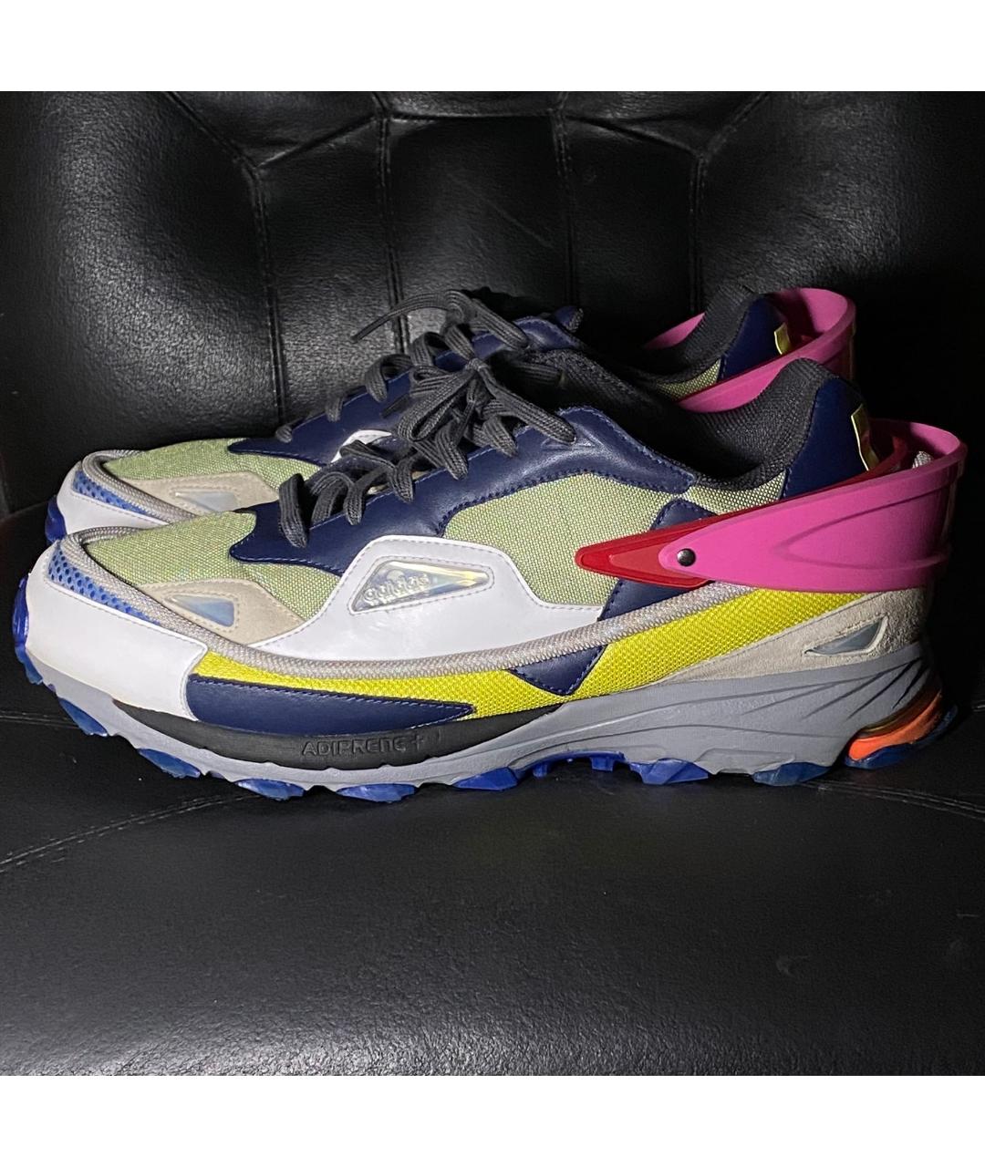 ADIDAS X RAF SIMONS Салатовые текстильные низкие кроссовки / кеды, фото 3