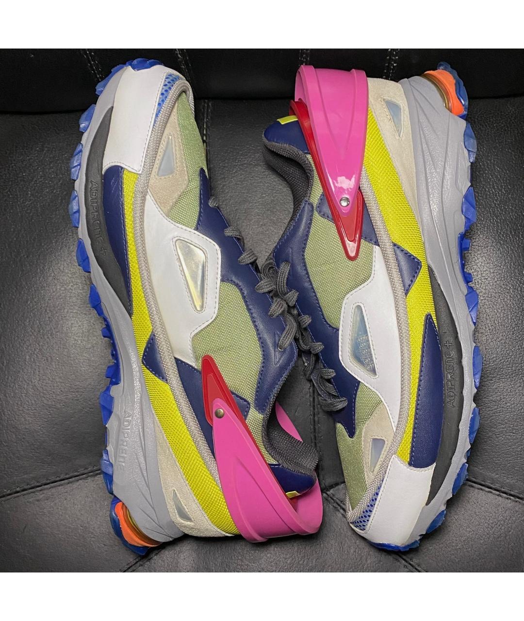 ADIDAS X RAF SIMONS Салатовые текстильные низкие кроссовки / кеды, фото 5