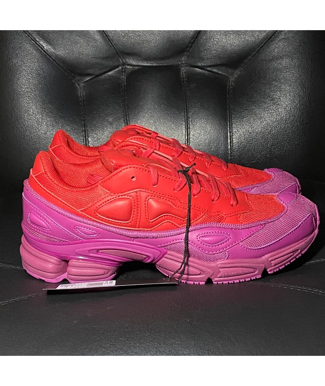 ADIDAS X RAF SIMONS Бордовые текстильные низкие кроссовки / кеды, фото 7
