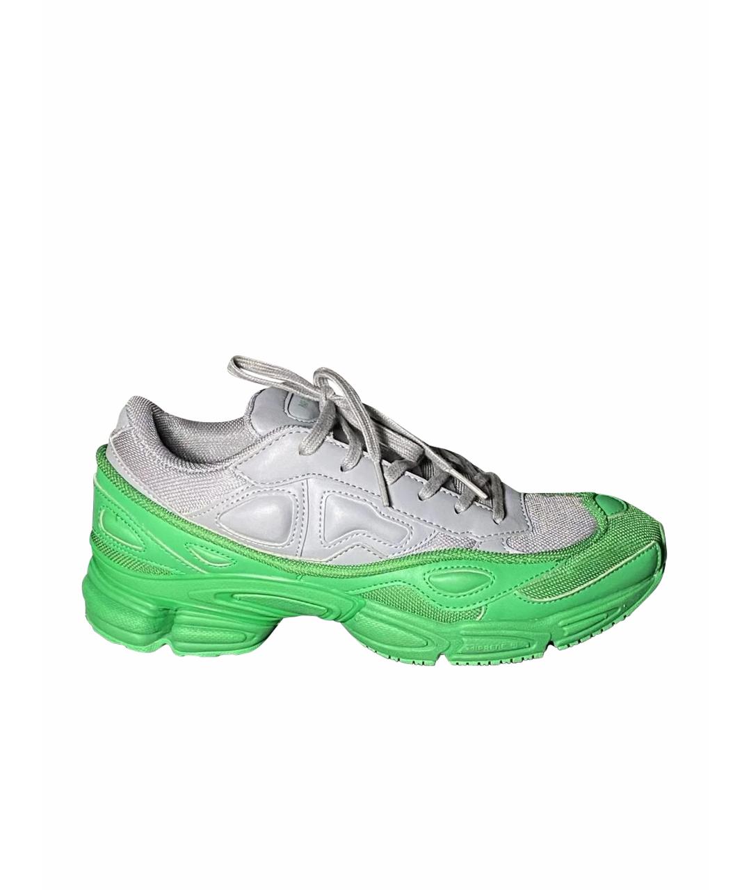 ADIDAS X RAF SIMONS Серые текстильные низкие кроссовки / кеды, фото 1