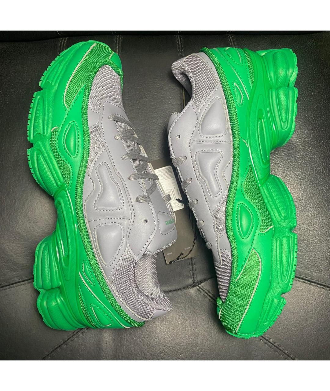 ADIDAS X RAF SIMONS Серые текстильные низкие кроссовки / кеды, фото 4