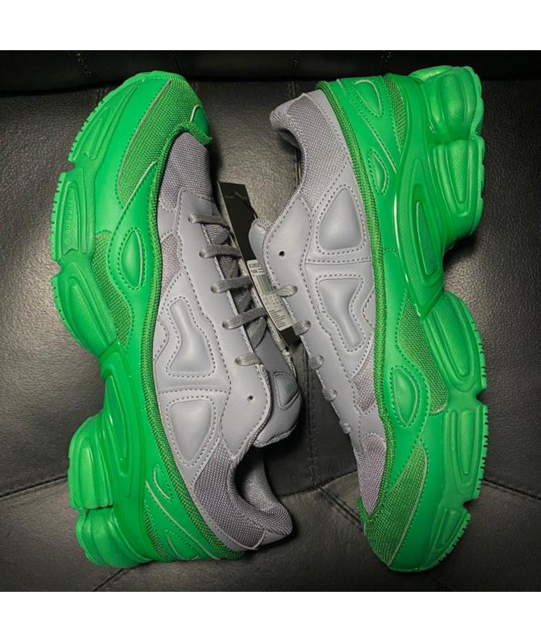 ADIDAS X RAF SIMONS Серые текстильные низкие кроссовки / кеды, фото 4