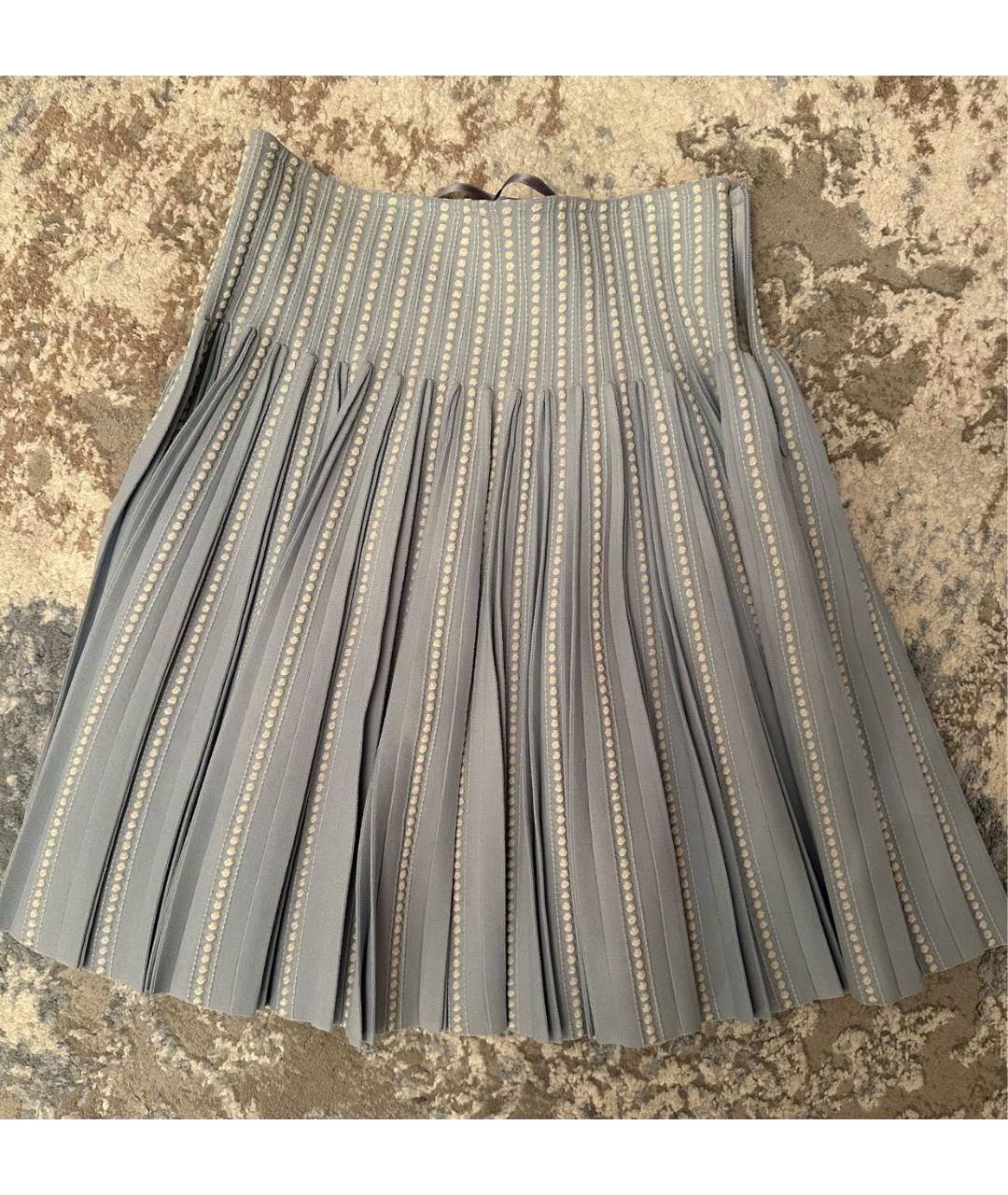 ALAIA Голубая юбка миди, фото 3