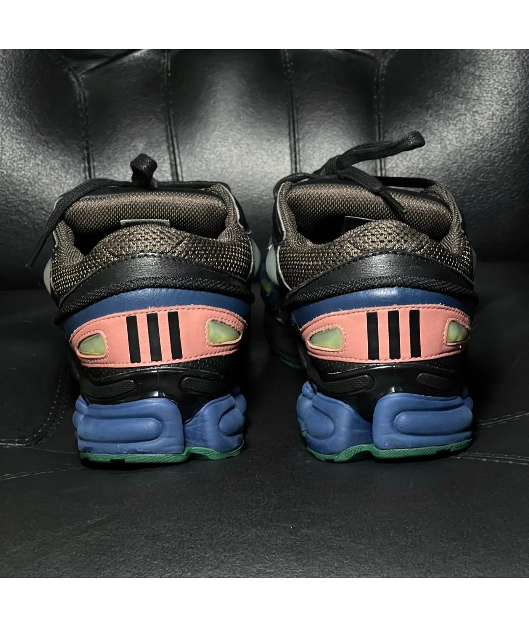 ADIDAS X RAF SIMONS Темно-синие текстильные низкие кроссовки