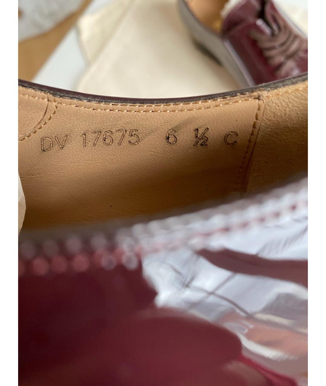 FERRAGAMO Бордовые ботинки из лакированной кожи, фото 2
