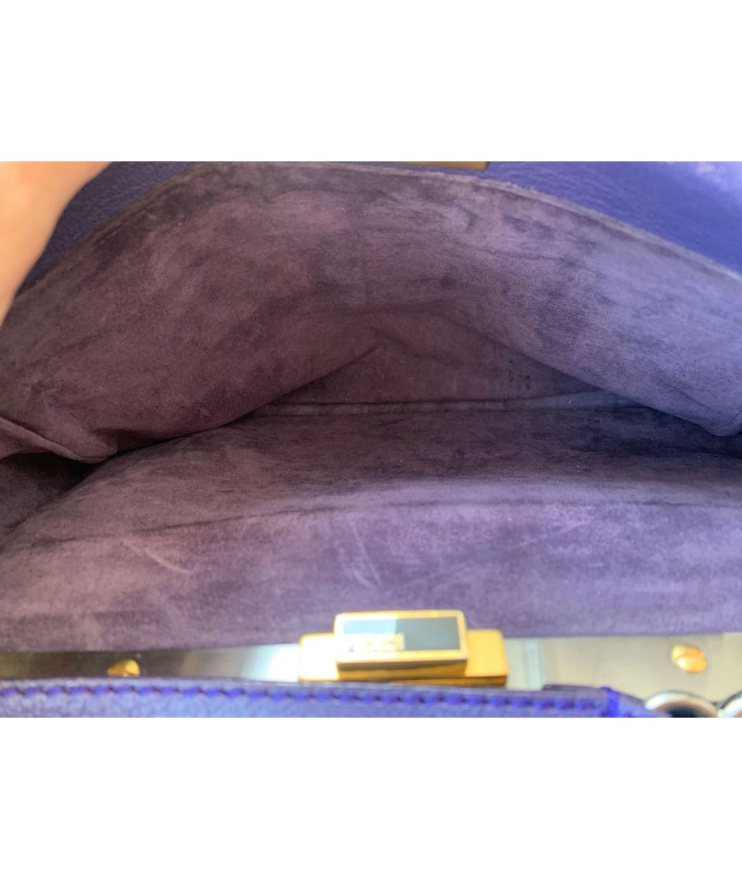 FENDI Фиолетовая кожаная сумка тоут, фото 8