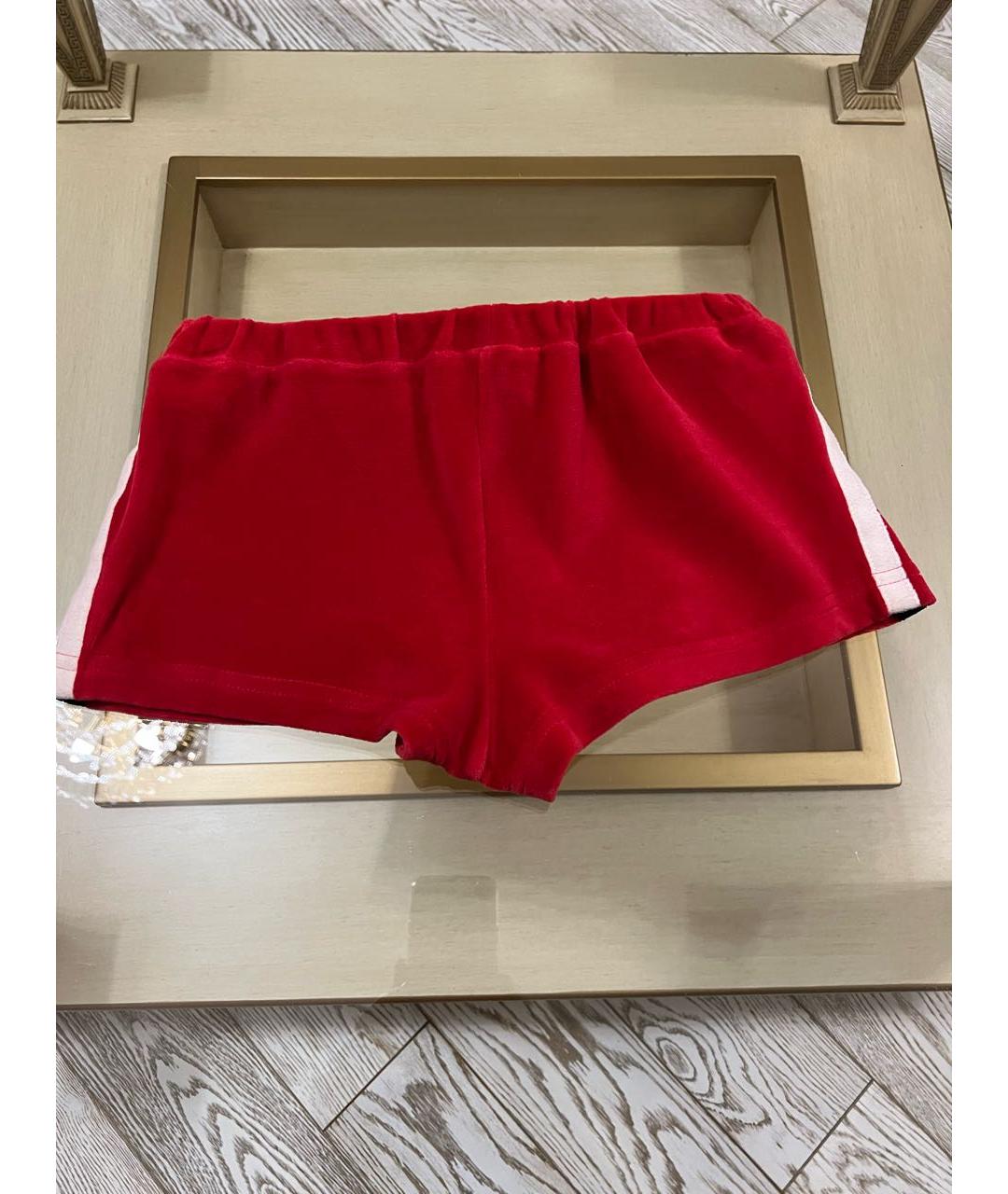 DSQUARED2 Красные хлопковые спортивные брюки и шорты, фото 2