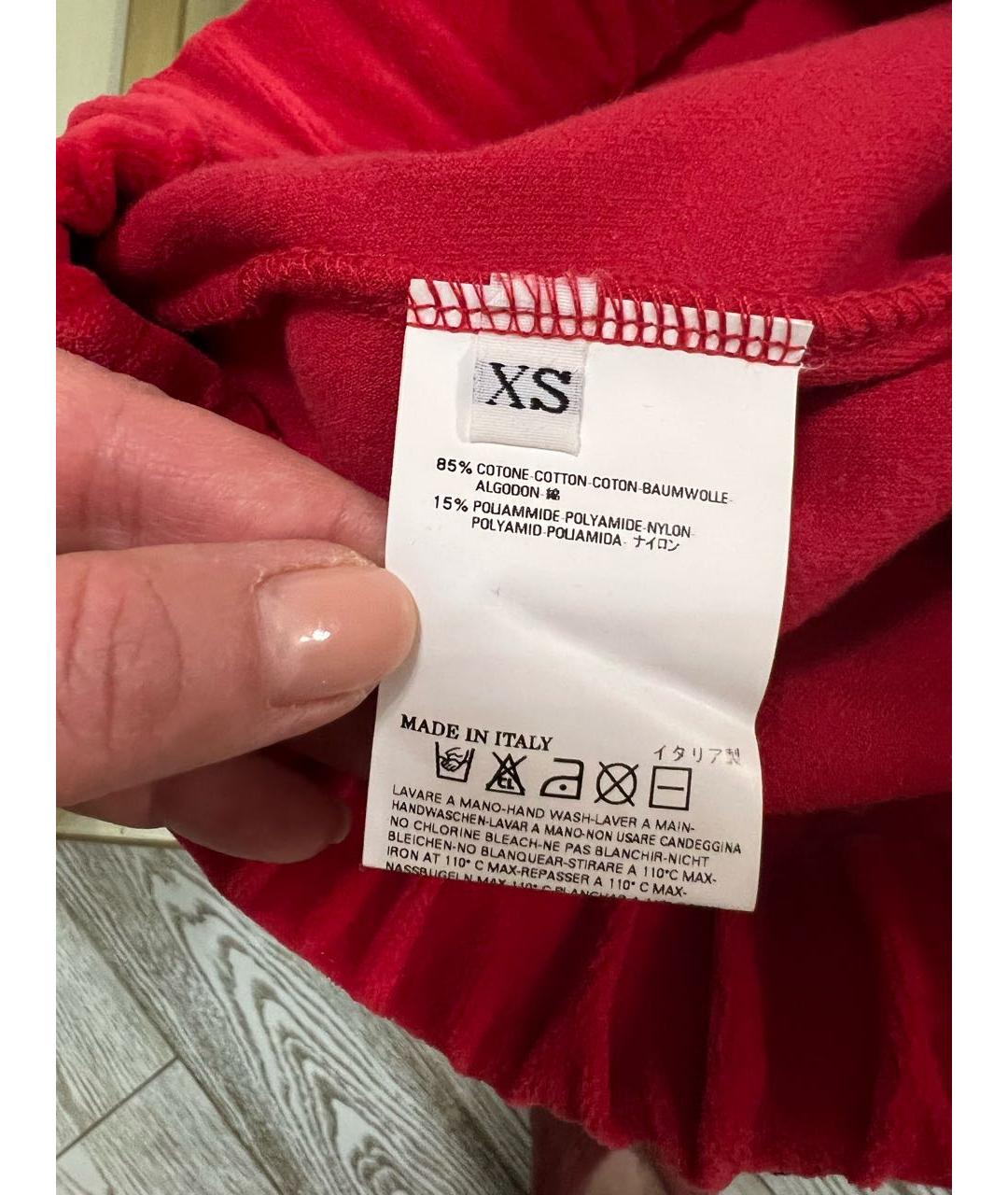DSQUARED2 Красные хлопковые спортивные брюки и шорты, фото 5