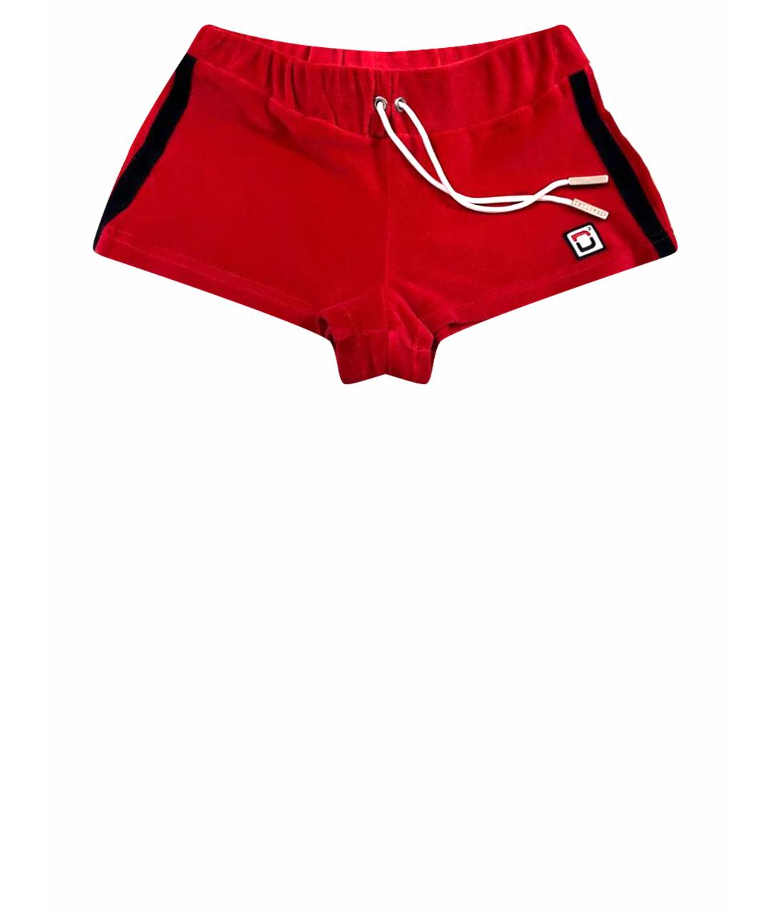 DSQUARED2 Красные хлопковые спортивные брюки и шорты, фото 1