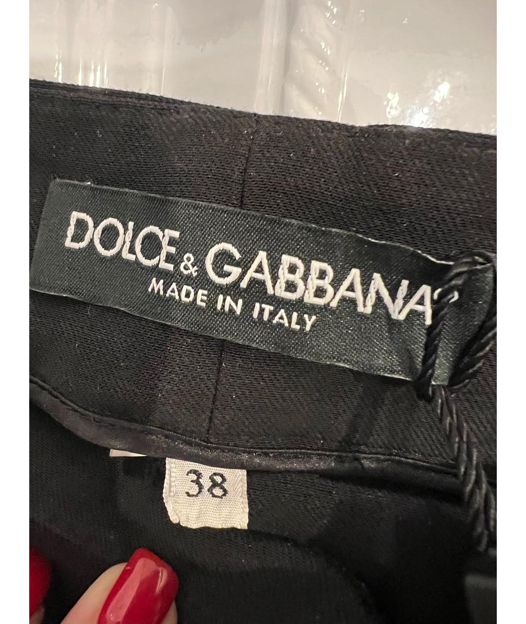 DOLCE&GABBANA Черные вискозные брюки узкие, фото 3