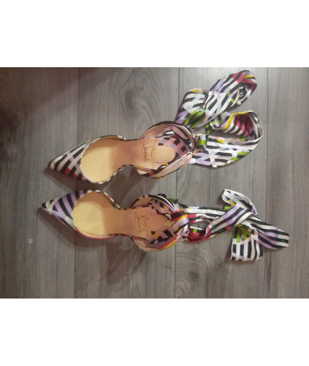 CHRISTIAN LOUBOUTIN Мульти текстильные туфли, фото 3