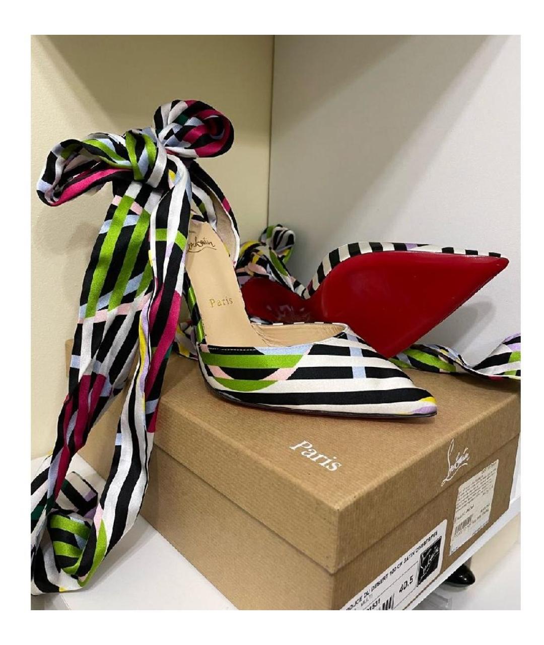 CHRISTIAN LOUBOUTIN Мульти текстильные туфли, фото 8