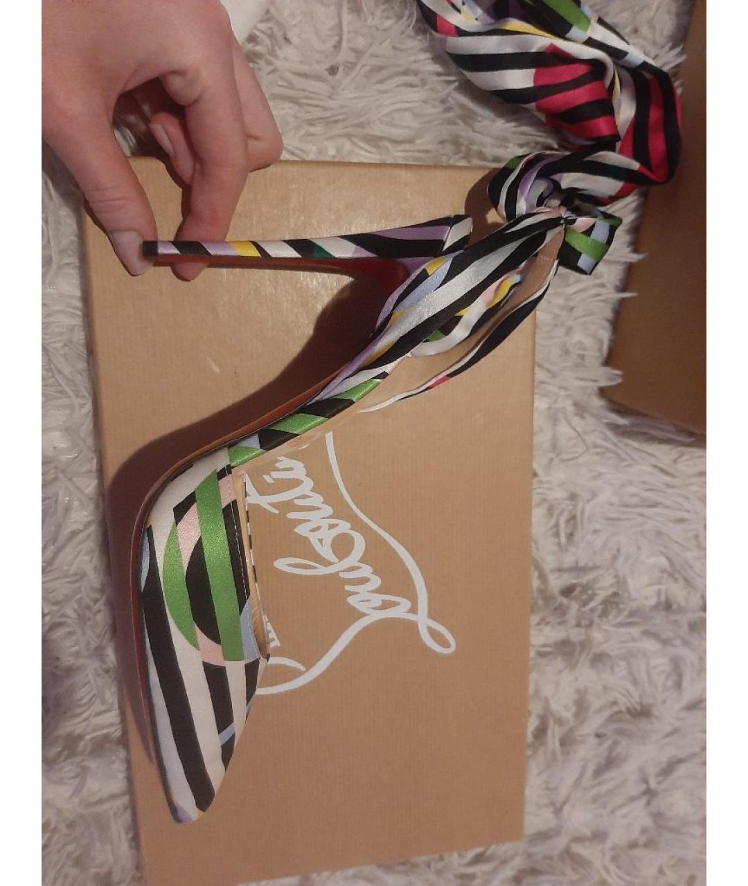 CHRISTIAN LOUBOUTIN Мульти текстильные туфли, фото 5
